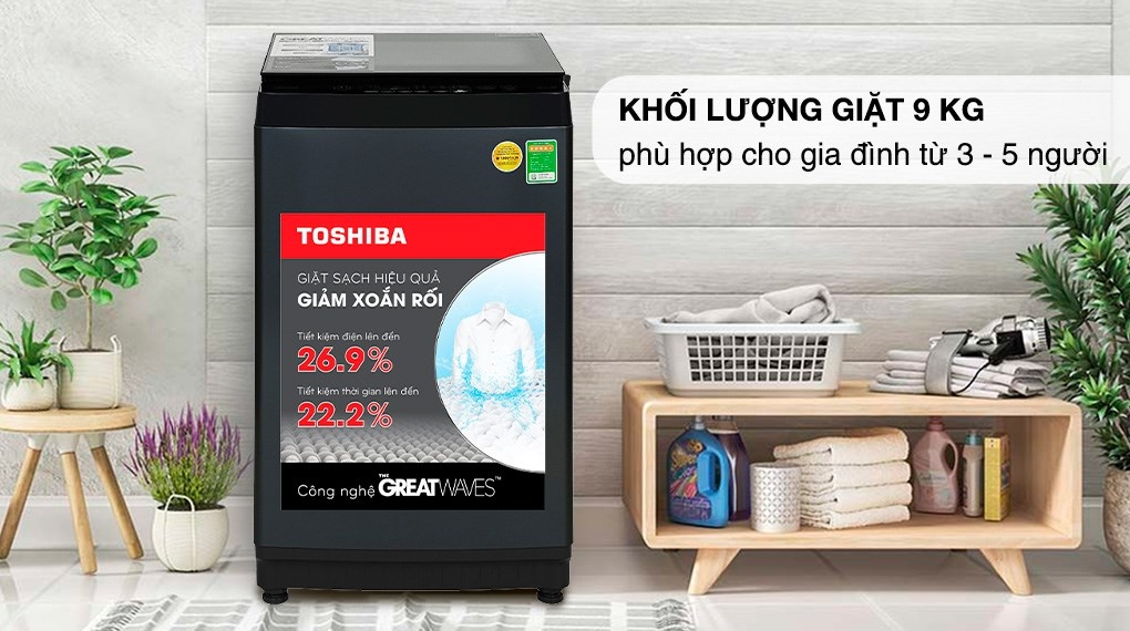 Máy giặt Toshiba 9 kg AW-M1000FV(MK)
