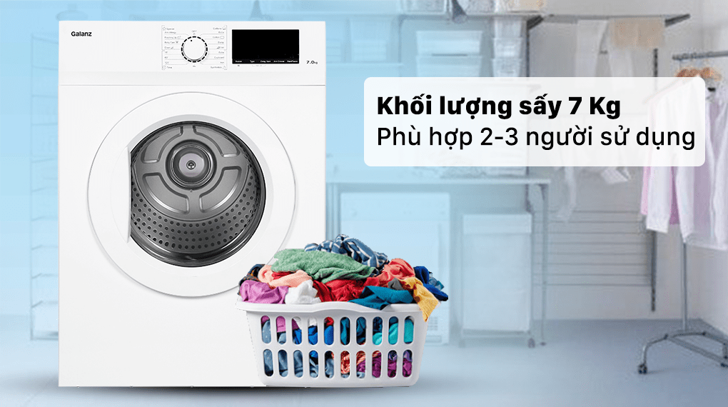 Máy sấy thông hơi Galanz 7 kg DV-70T5C(W)