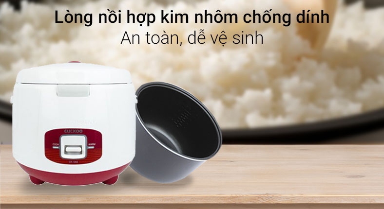 Nồi cơm điện 1.8 lit Cuckoo CR1055 (Trắng Đỏ)