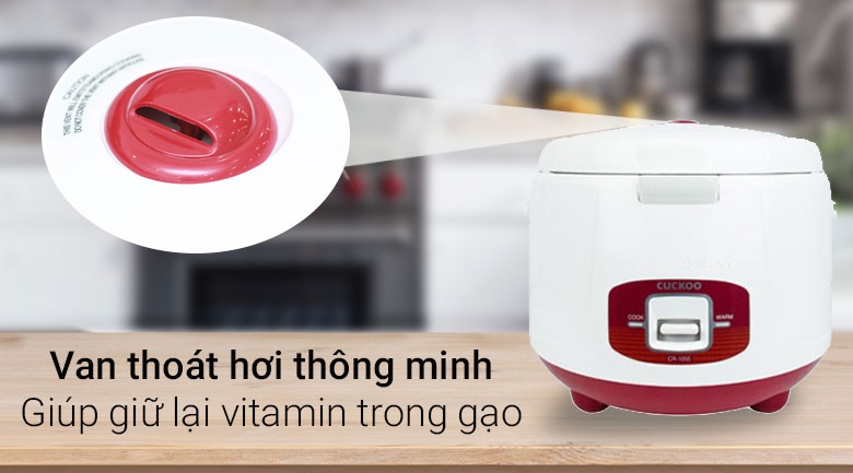Nồi cơm điện 1.8 lit Cuckoo CR1055 (Trắng Đỏ)