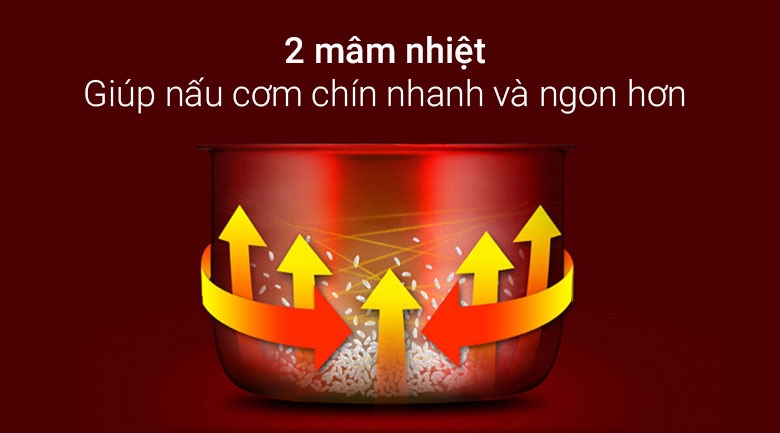 Nồi cơm điện 1.8 lit Cuckoo CR1055 (Trắng Đỏ)
