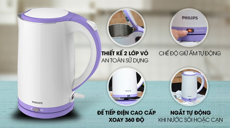 Bình siêu tốc 1.7L Philips HD-9312