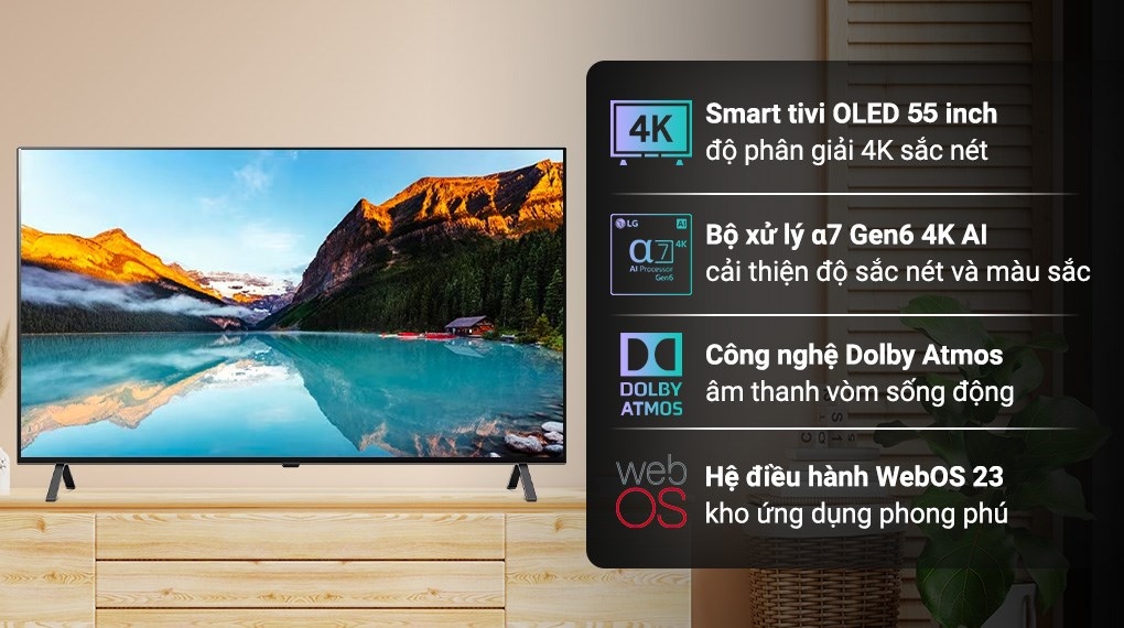 Smart Tivi OLED LG 4K 55 inch 55A3PSA