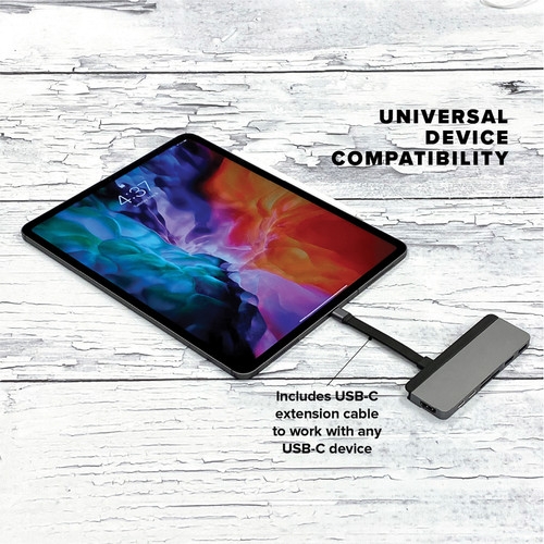 Cổng Chuyển Hyper Drive Duo 7-IN-2 (Version 2) HDMI 4K60HZ With Cable Usb-C For Macbook/iPadPro/Laptop -HD28C-Gray