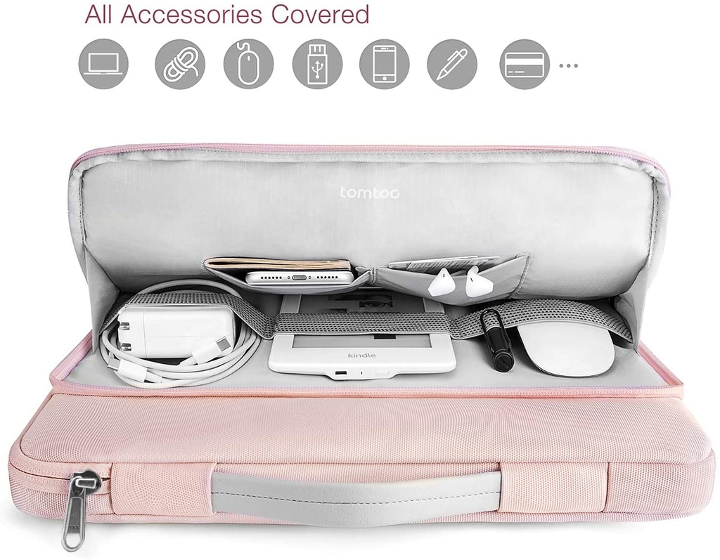 Túi Xách Chống Sốc Tomtoc (Usa) Briefcase Macbook Pro/Air 13” New Pink – A14-B02C