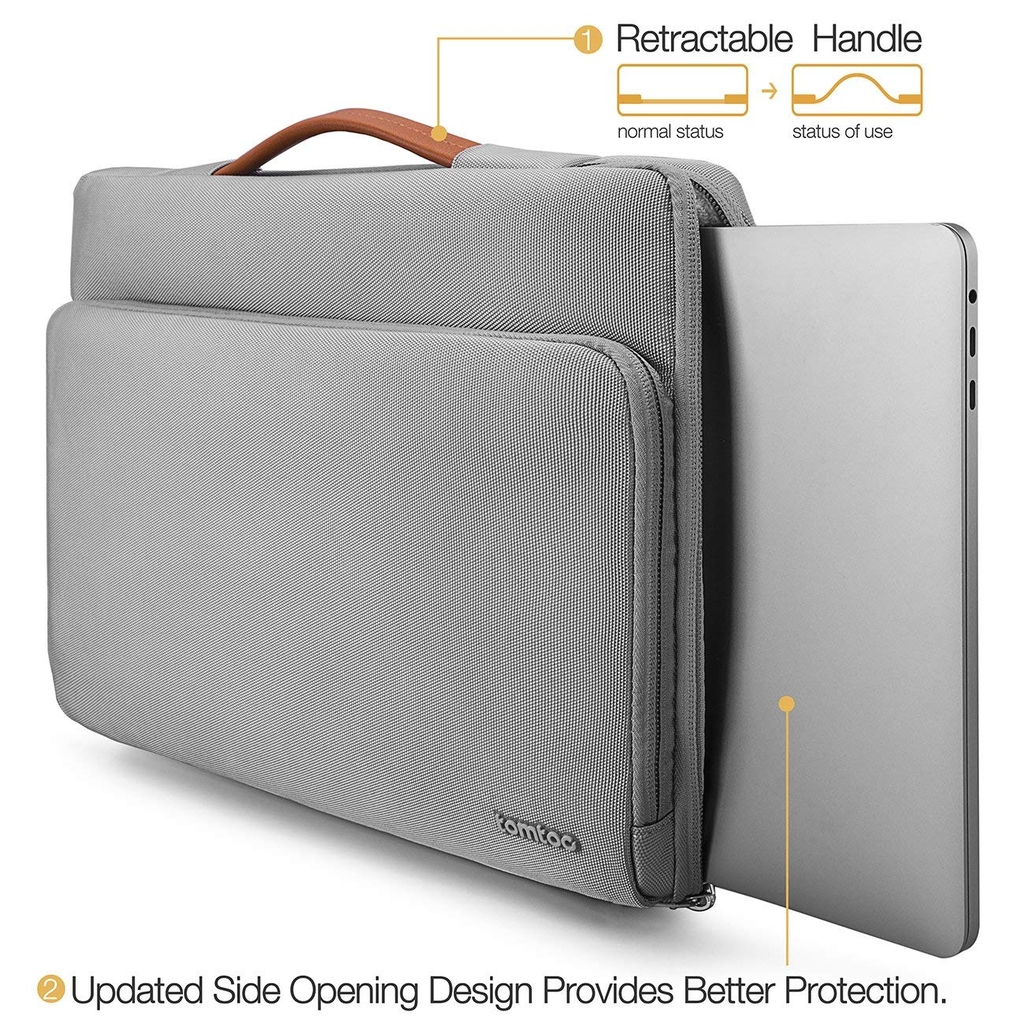 Túi Xách Chống Sốc Tomtoc (Usa) Briefcase Macbook Pro/Air 13” New Gray – A14-B02G