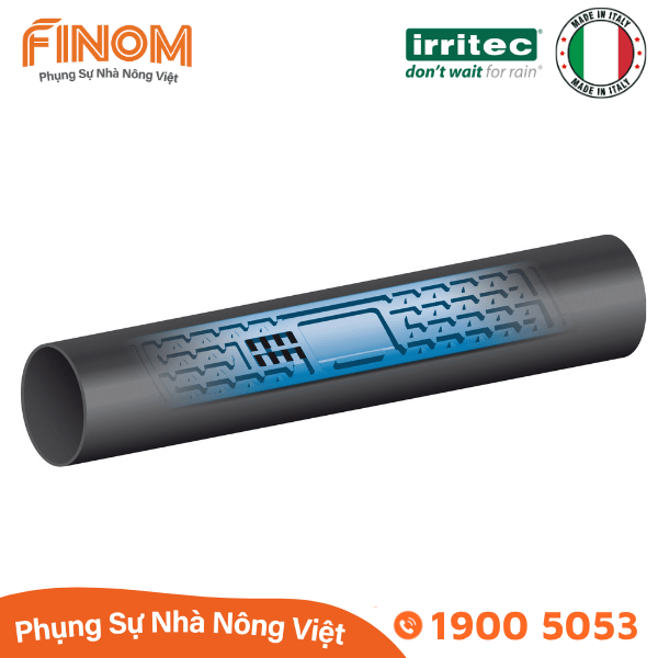 Dây nhỏ giọt P1 Irritec 12mm khoảng cách lỗ 20 cm cuộn 1500 mét