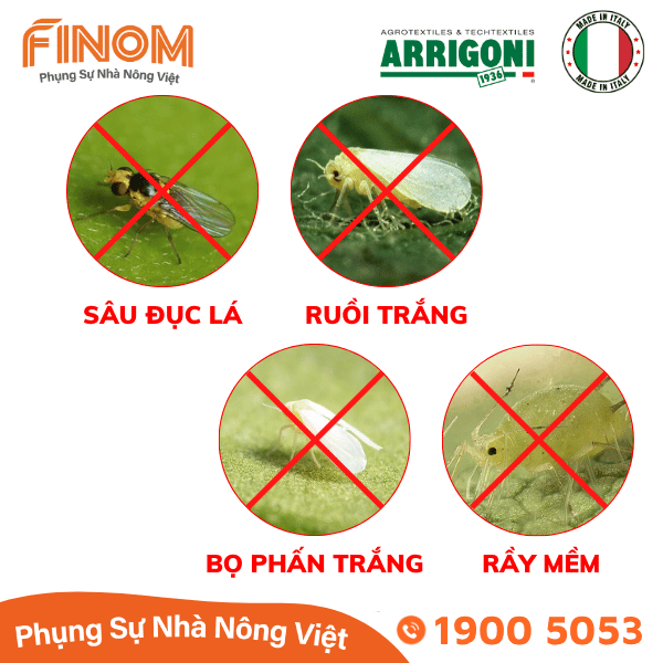 Lưới chắn côn trùng Arrigoni Biorete Air Plus 50 mesh - Khổ 4.2 x 50 mét