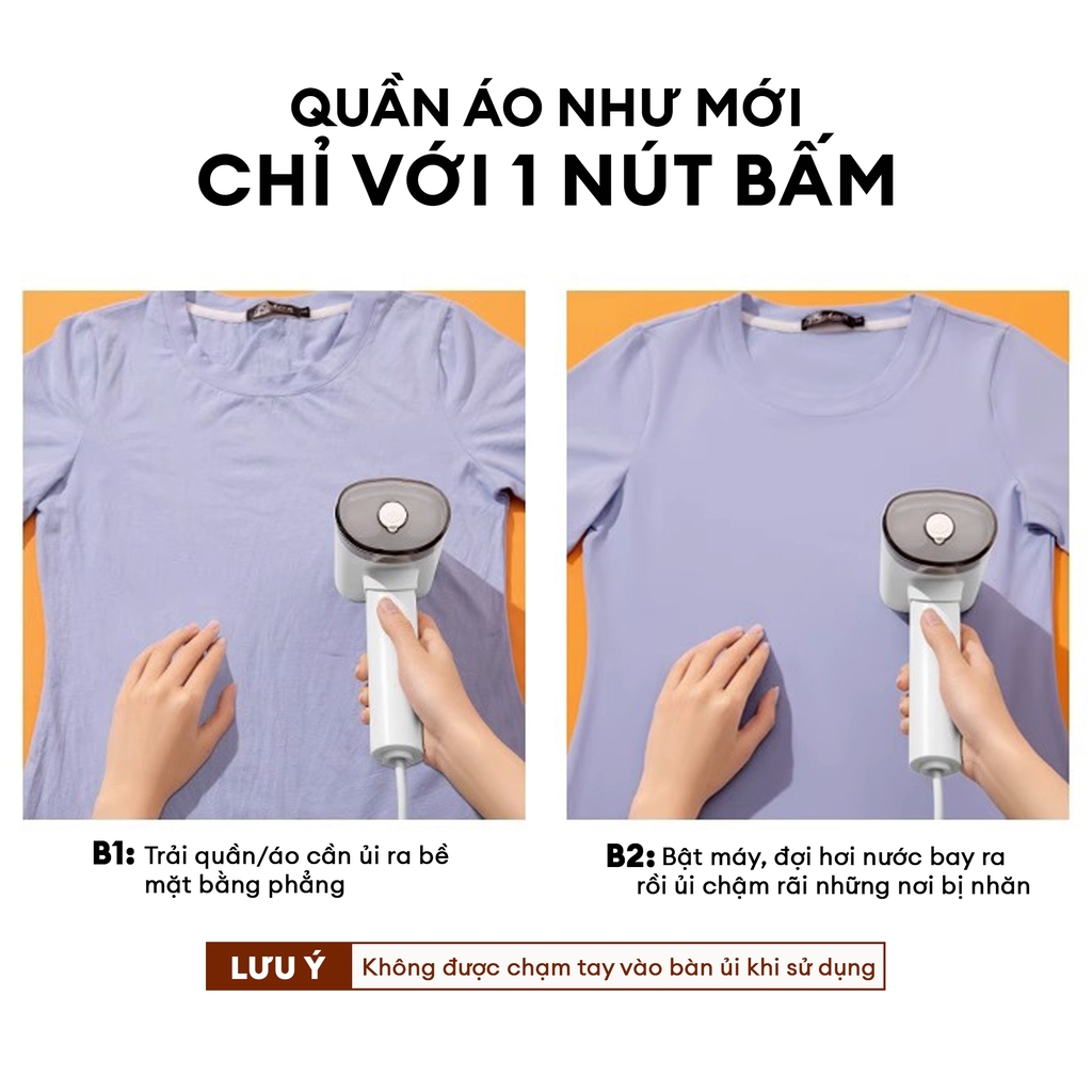 Bàn là hơi nước cầm tay Gilux GLL50 – Giải pháp ủi phẳng tiện lợi, Gọn nhẹ cho mọi chuyến đi