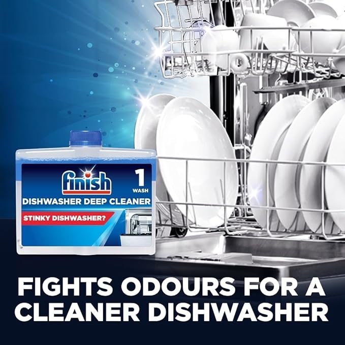 Chai 250ml Dung Dịch Vệ Sinh Sạch Sâu Cặn Bẩn Máy Rửa Chén Finish Hương Soda (EU) – (Khuyên Dùng 3 Tháng 1 Lần)