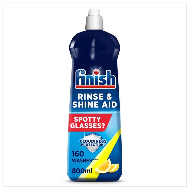 Chai 800ml Nước Làm Bóng Chén Finish (Hương Chanh) – Hỗ Trợ Sấy Khô & Ngăn Đọng Nước