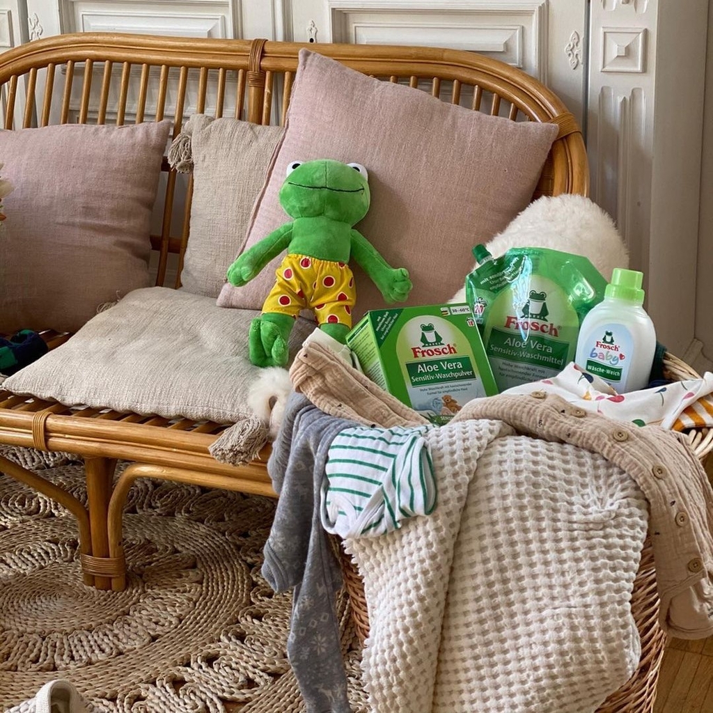Túi Nước Giặt Quần Áo Hữu Cơ Frosch 1.8L (Hương Lô Hội)