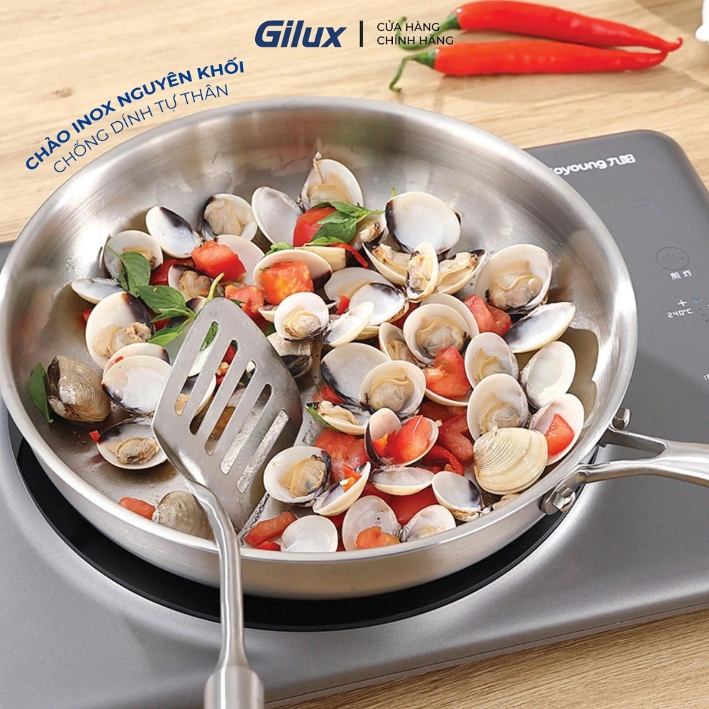 Chảo Inox chống dính Gilux GLC 22 – Nấu ngon mỗi bữa, Nhẹ nhàng mỗi ngày