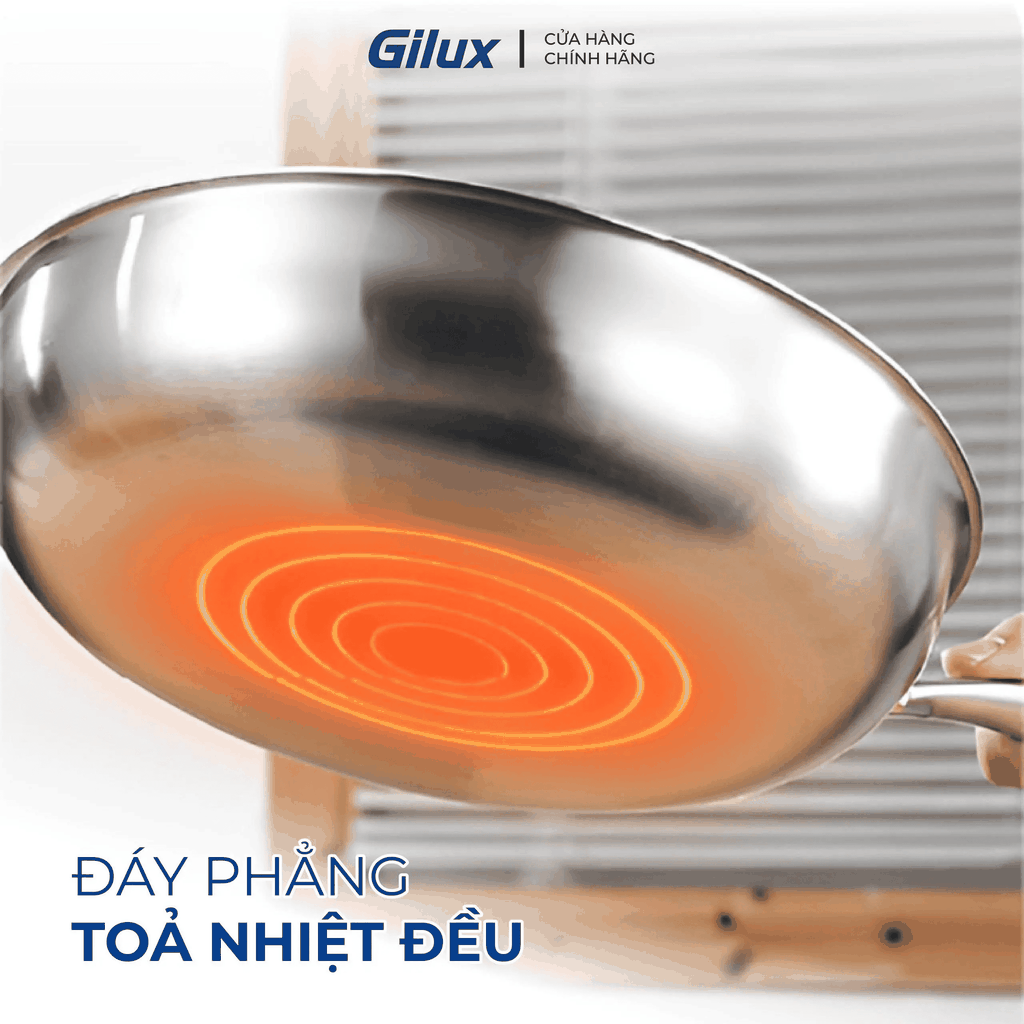 Chảo Inox chống dính Gilux GLC 22 – Nấu ngon mỗi bữa, Nhẹ nhàng mỗi ngày