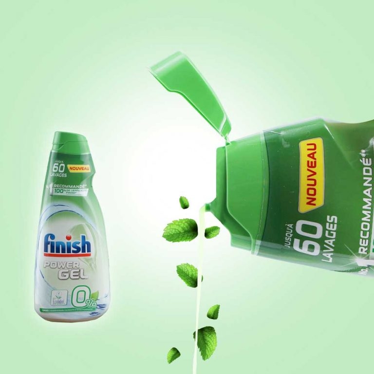 Chai 900ml Gel rửa chén Finish All in 1 Max 0% Ecolabel EU - Thân thiện môi trường, an toàn cho gia đình có trẻ nhỏ
