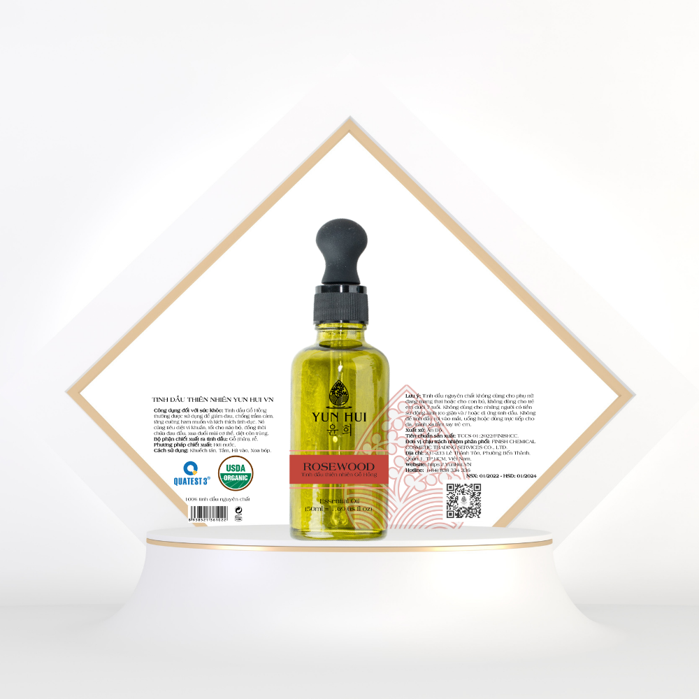 Tinh dầu thiên nhiên Gỗ Hồng - Rosewood Essential Oil YUN HUI