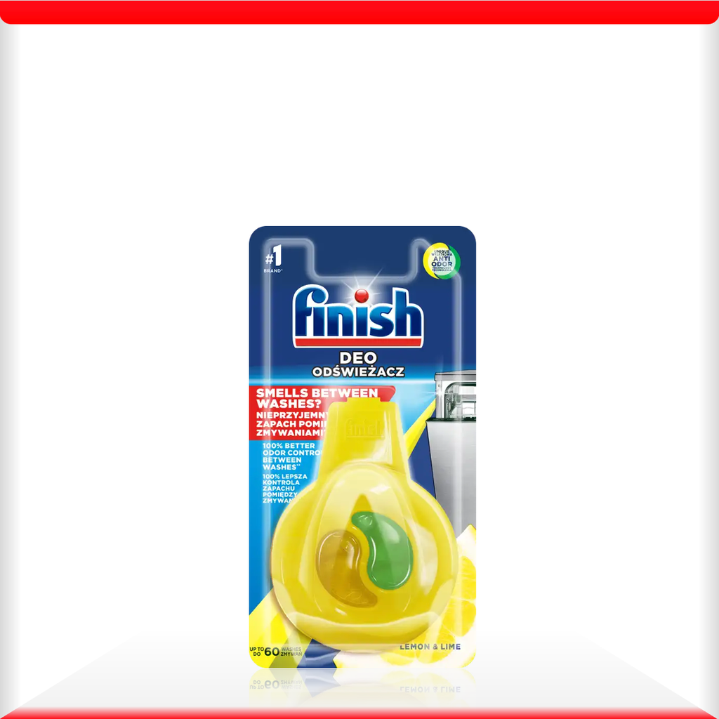 Kẹp Tinh Dầu Treo Khử Mùi Không Khí Finish (EU) – (Hương Chanh - 60 Lần Dùng)