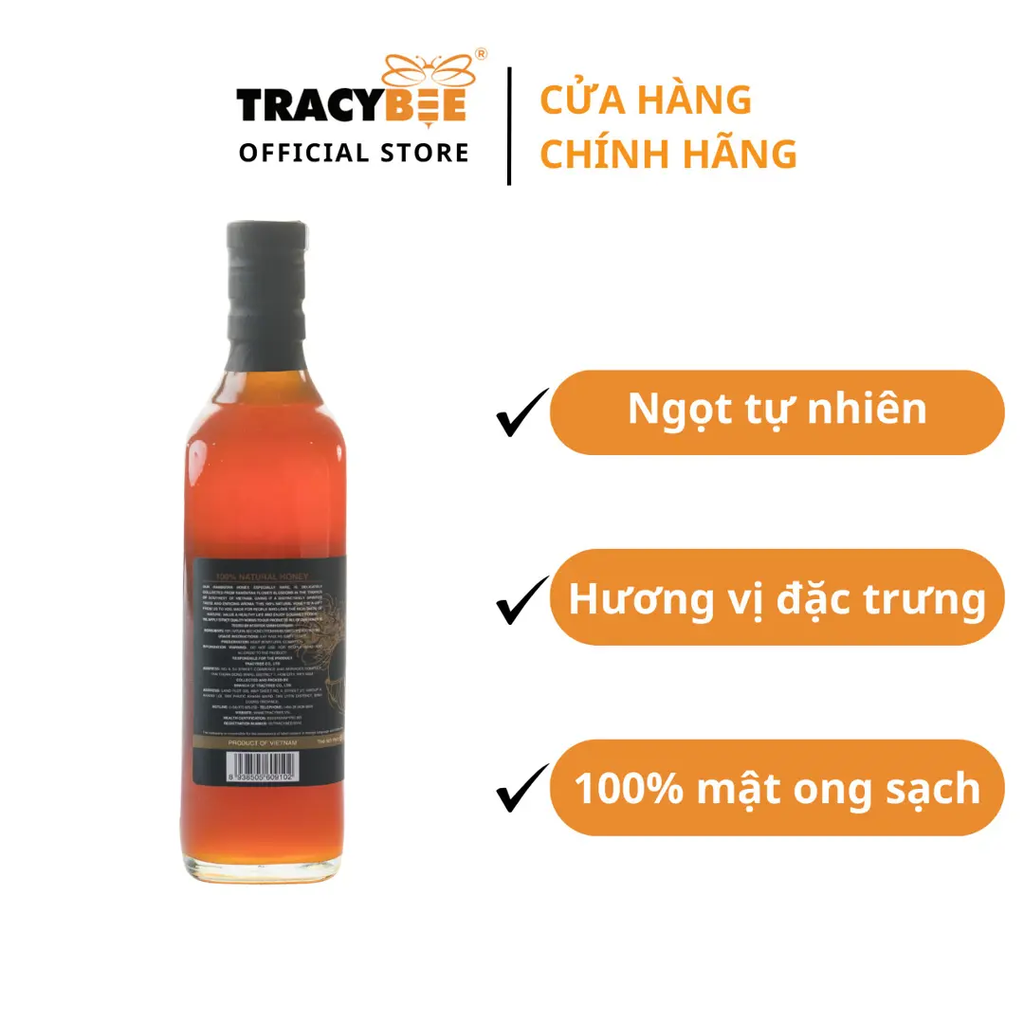 Mật Ong Hoa Chôm Chôm Tracybee 850gr – Nguyên Chất 100% Tự Nhiên, Tốt Cho Sức Khỏe