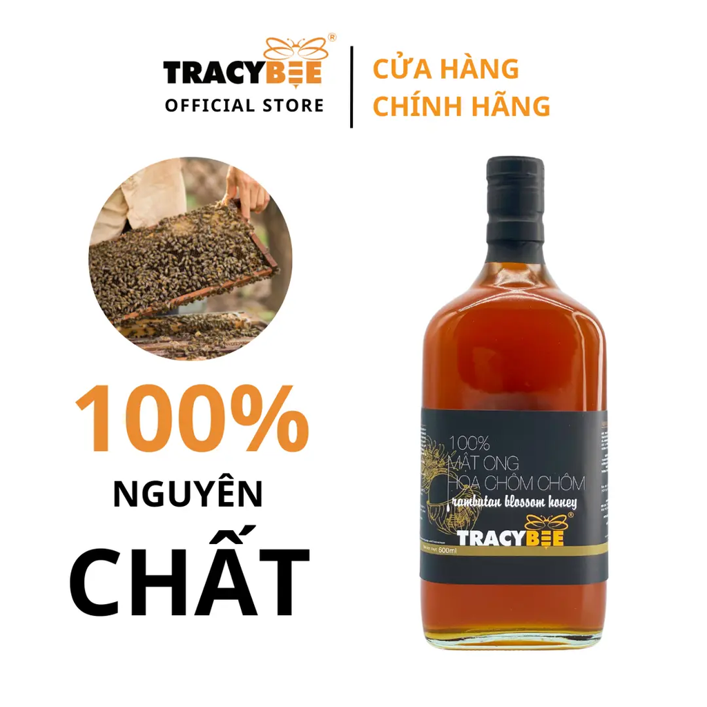 Mật Ong Hoa Chôm Chôm Tracybee 850gr – Nguyên Chất 100% Tự Nhiên, Tốt Cho Sức Khỏe