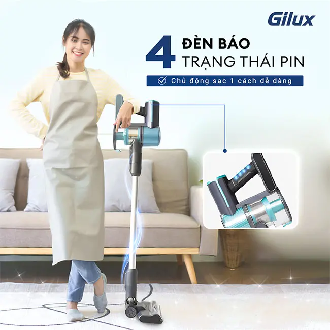 Máy hút bụi đa năng không dây Gilux GLH 75 – Gọn nhẹ, mạnh mẽ, sạch tinh tươm