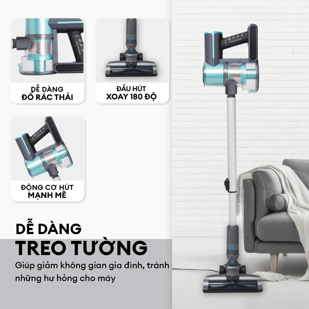 Máy hút bụi Gilux GLH72 – Công nghệ hút bụi Mạnh mẽ, Tiện lợi