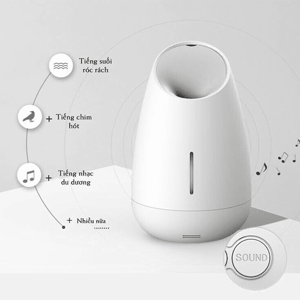 Máy khuếch tán tinh dầu có đèn YH Mipow Vaso Aroma Diffuser Version 2 Made in USA NEW 2024