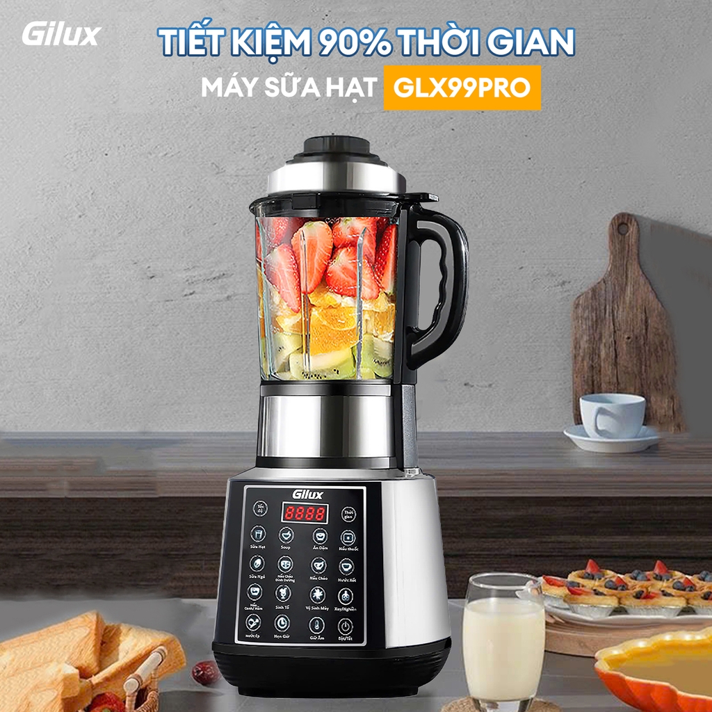 Máy làm sữa hạt đa năng Gilux GLX99 PRO – 15in1 Nấu sữa hạt, Nấu cháo – soup, Xay sinh tố