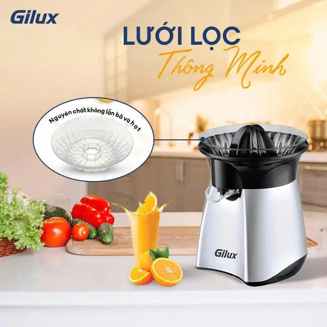 Máy vắt cam tự động Gilux Glec 11 – Vắt kiệt, êm ái, tiện lợi