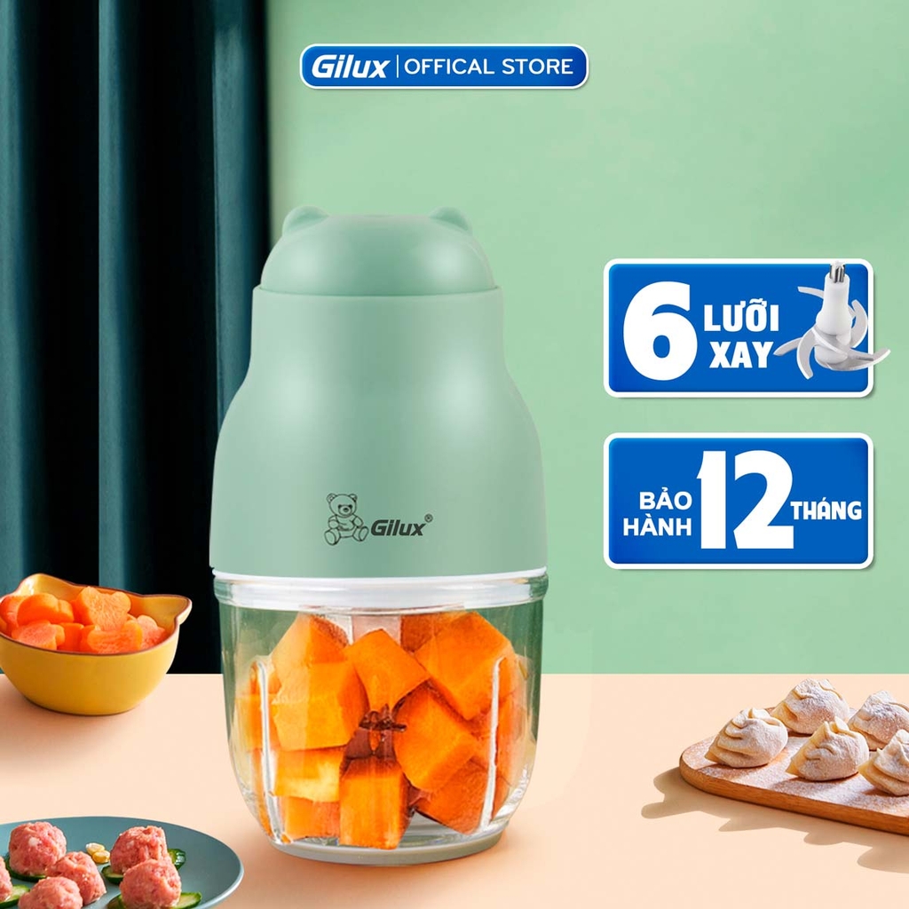 Máy xay đa năng cầm tay Gilux 0.3L – Nhỏ gọn, tiện lợi phù hợp xay đồ ăn dặm cho bé