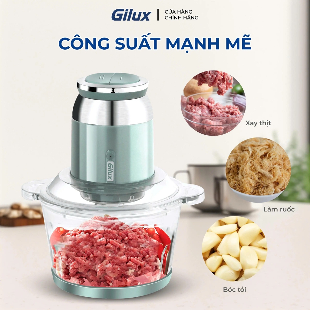 Máy xay thực phẩm Gilux GLM 89 – Máy xay đa năng thịt, ruốc, hành tỏi