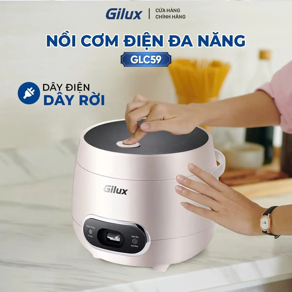 Nồi cơm điện Gilux GLC 59 – Thiết kế nhỏ gọn, tiện lợi cho cuộc sống hiện đại