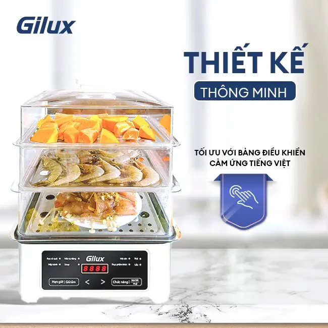 Nồi lẩu hơi đa năng 3 tầng Gilux GLD11Z – Giải pháp nấu ăn lành mạnh, tiện lợi cho gia đình hiện đại
