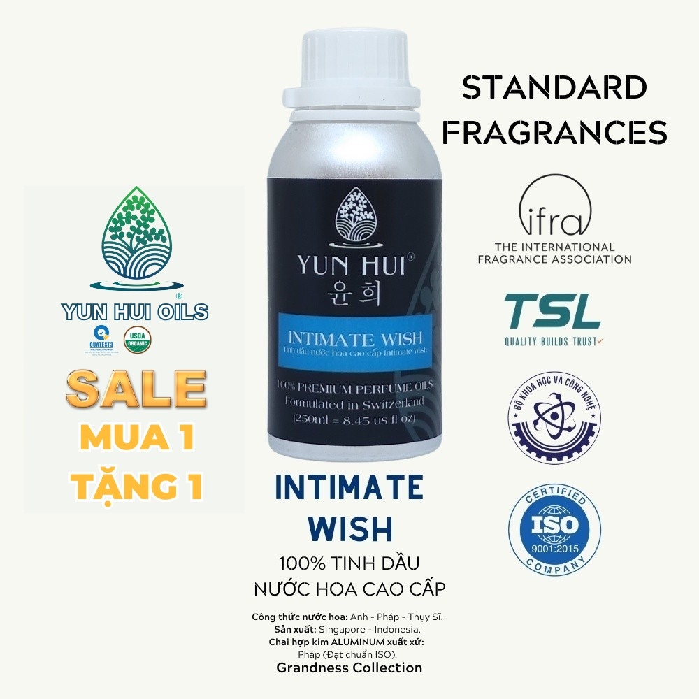 Tinh Dầu Nước Hoa Thơm Phòng Nhập Khẩu Intimate Wish YUNHUI VN - [Essentials Premium Fragrances] - 250ml/500ml