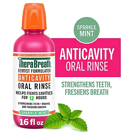 [Hương Mild Mint – Bạc hà dịu nhẹ] Nước súc miệng TheraBreath cho người lớn – Hết hôi miệng, mát miệng, hơi thở thơm lâu