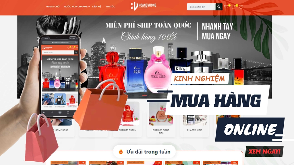 shop nước hoa Charme Perfume chính hãng uy tín Hoangvuongshop.com cũng là website chính thức của team