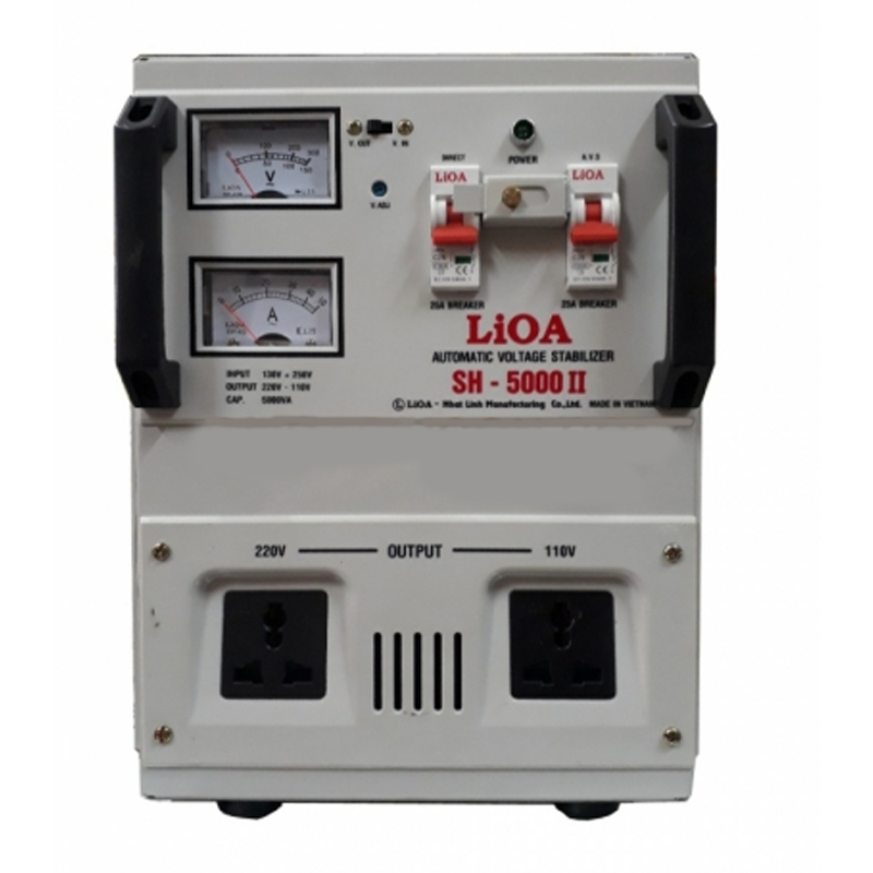 Ổn Áp LiOA 5Kva 1 Pha SH 5000 (150-250v) NEW 2020 - Đồng hồ điện tử