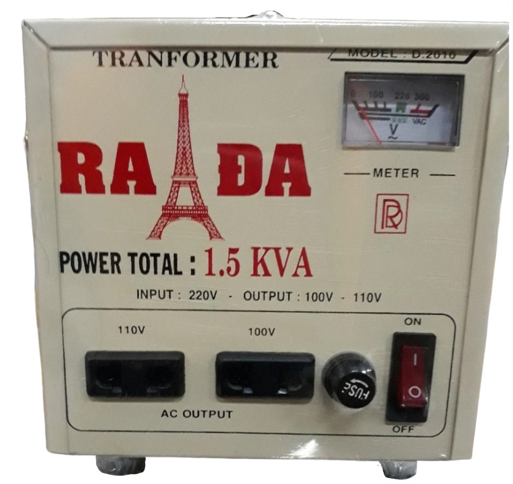 Biến thế đổi điện 1pha Ra Đa 1.5KVA