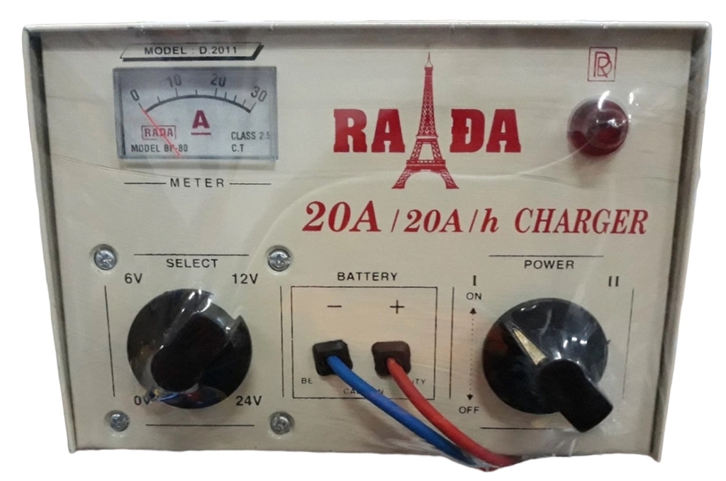 Sạc bình acquy Ra Đa 6v - 12v - 24v - 20A