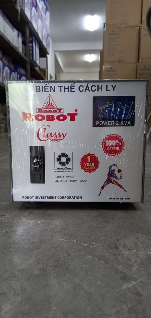 Biến Thế Cách Ly 1 Pha Robot 2000VA (2kva) - Dây Đồng