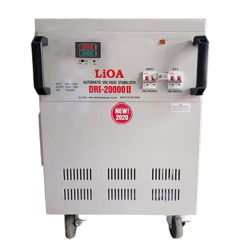 Ổn Áp LiOA 1 PHA DRI 20KVA NEW 2020 (90-250v) - Đồng hồ điện tử