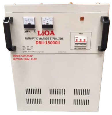 Ổn Áp LiOA 1 Pha DRII 15KVA NEW 2020 (50-250v) - Đồng hồ điện tử
