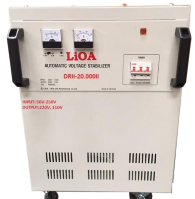 Ổn Áp LiOA 1 Pha DRII 20KVA NEW 2020 (50-250v) - Đồng hồ điện tử