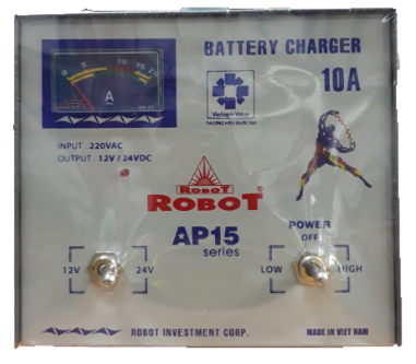 Máy Sạc Bình Acquy Tăng Giảm Robot 10A (12v-24v)