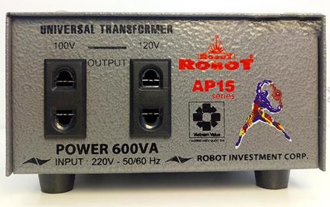 Biến Thế Đổi Điện 1 Pha Robot 600VA