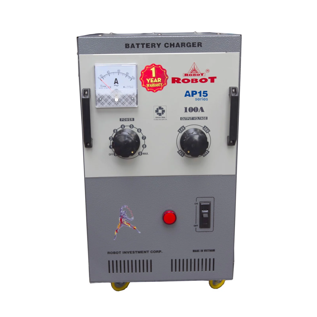 Máy Sạc Bình Acquy Tăng Giảm Robot 100A (12v-24v-36v-48v)