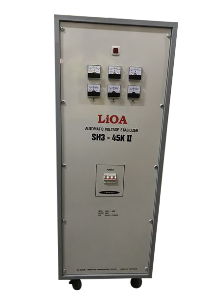 Ổn Áp LiOA 3 Pha SH3 45KII (260-430v) - New 2020 đồng hồ điện tử