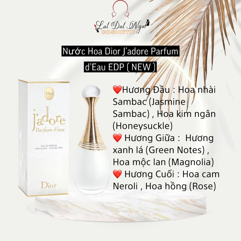 Nước hoa nữ Dior Jadore Eau de Parfum EDP 5ml  50ml 100ml
