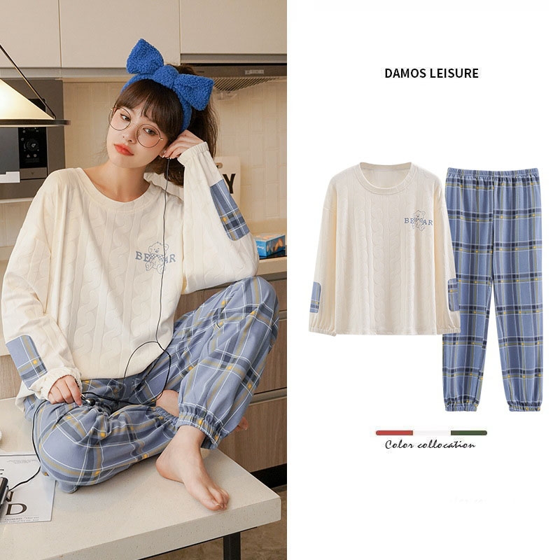 Bộ ngủ thu đông Cotton dài tay (17 kiểu dáng hot thu đông 2023)