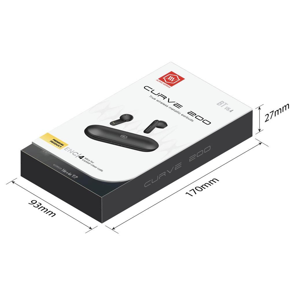 Tai nghe Bluetooth True Wireless Alpha Works CURVE 200