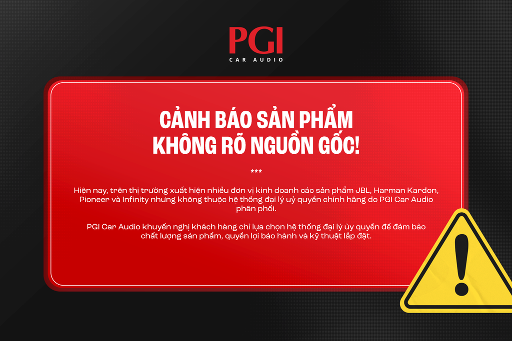 PGI car audio thông báo